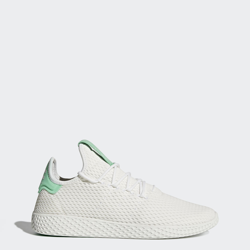 Adidas Pharrell Williams Tennis Hu - Originals ανδρικα - Ασπρα/Ασπρα/Πρασινο,Μέγεθος: EU 36 – 54 2/3